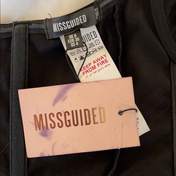 Missguided Black Satin Bustier - Picture 3 of 4